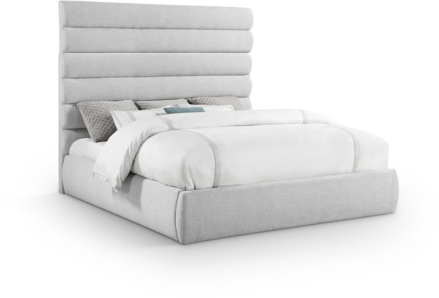 40369.jpg Adam Linen Textured Fabric Upholstered Bed - Image 1