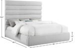Adam Linen Textured Fabric Upholstered Bed - Image 9