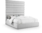 Adam Linen Textured Fabric Upholstered Bed