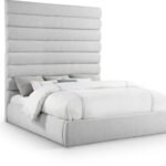 Adam Linen Textured Fabric Upholstered Bed