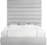 Adam Linen Textured Fabric Upholstered Bed - Image 3