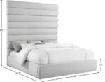 Adam Linen Textured Fabric Upholstered Bed - Image 9