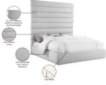 Adam Linen Textured Fabric Upholstered Bed - Image 10
