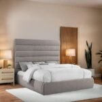 Adam Linen Textured Fabric Upholstered Bed - Image 2