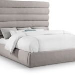 Adam Linen Textured Fabric Upholstered Bed