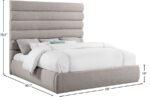 Adam Linen Textured Fabric Upholstered Bed - Image 9