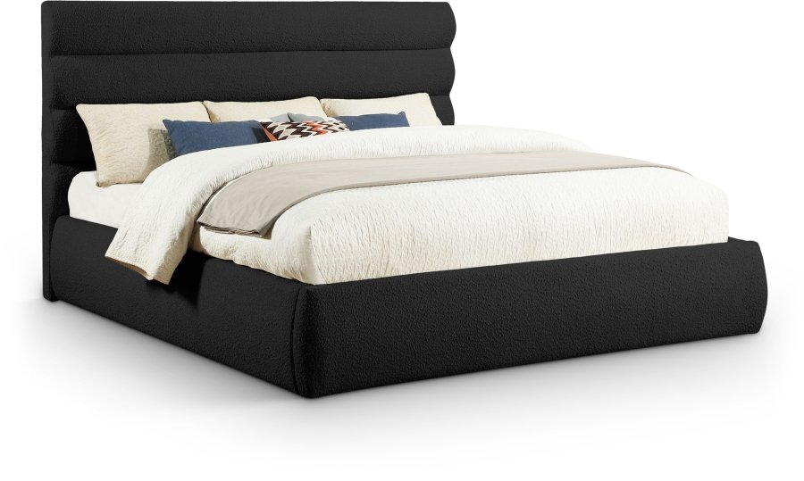 40394.jpg Adam Boucle Fabric Upholstered Bed - Image 1