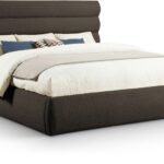 Adam Boucle Fabric Upholstered Bed