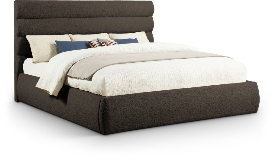 40407.jpg Adam Boucle Fabric Upholstered Bed - Image 1