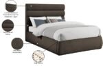 Adam Boucle Fabric Upholstered Bed - Image 10