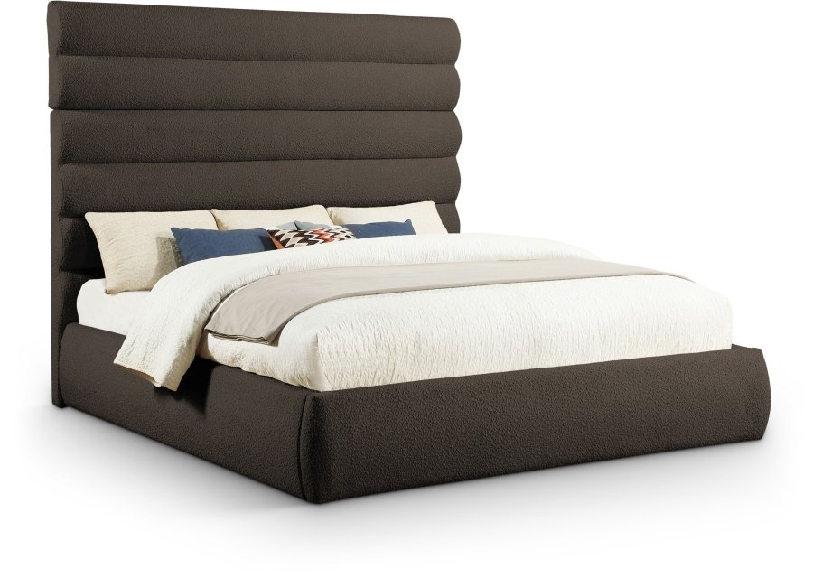 40408.jpg Adam Boucle Fabric Upholstered Bed - Image 1