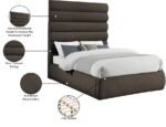 Adam Boucle Fabric Upholstered Bed - Image 10