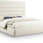 Adam Boucle Fabric Upholstered Bed