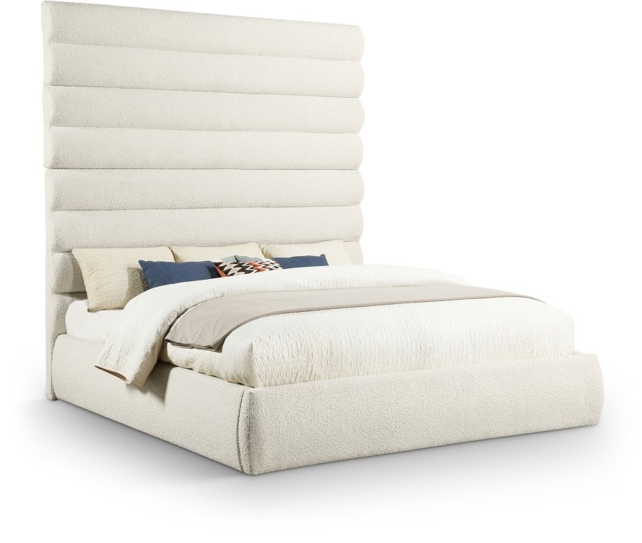 40422.jpg Adam Boucle Fabric Upholstered Bed - Image 1