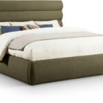 Adam Boucle Fabric Upholstered Bed