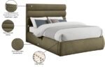 Adam Boucle Fabric Upholstered Bed - Image 10