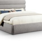 Adam Boucle Fabric Upholstered Bed