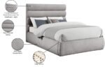 Adam Boucle Fabric Upholstered Bed - Image 10