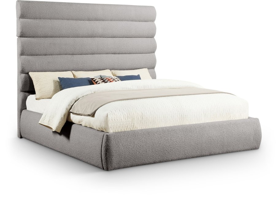 40447.jpg Adam Boucle Fabric Upholstered Bed - Image 1