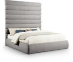 Adam Boucle Fabric Upholstered Bed