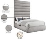 Adam Boucle Fabric Upholstered Bed - Image 10