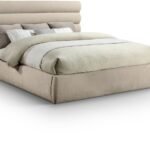 Adam Chenille Fabric Upholstered Bed