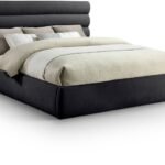 Adam Chenille Fabric Upholstered Bed