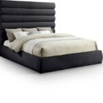 Adam Chenille Fabric Upholstered Bed