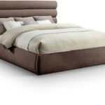 Adam Chenille Fabric Upholstered Bed