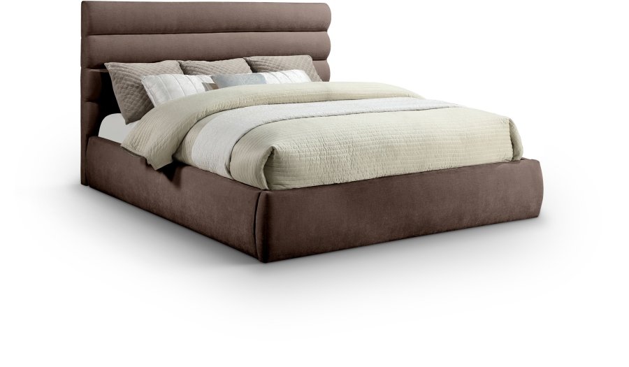 40485.jpg Adam Chenille Fabric Upholstered Bed - Image 1
