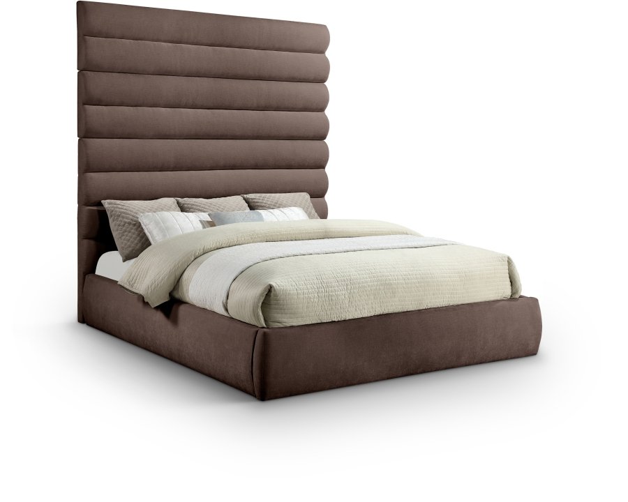 40487.jpg Adam Chenille Fabric Upholstered Bed - Image 1