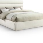 Adam Chenille Fabric Upholstered Bed
