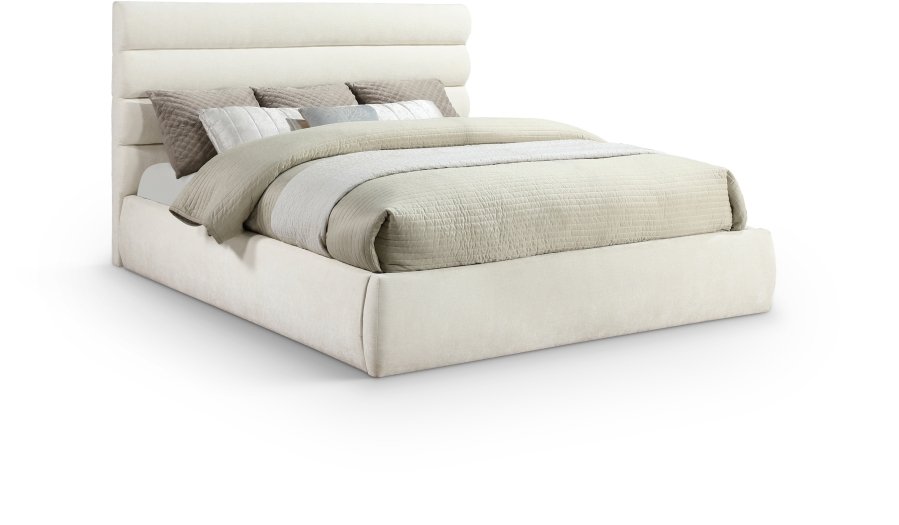 40498.jpg Adam Chenille Fabric Upholstered Bed - Image 1