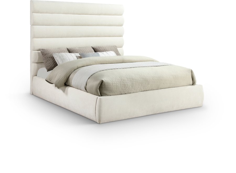 40499.jpg Adam Chenille Fabric Upholstered Bed - Image 1