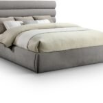 Adam Chenille Fabric Upholstered Bed
