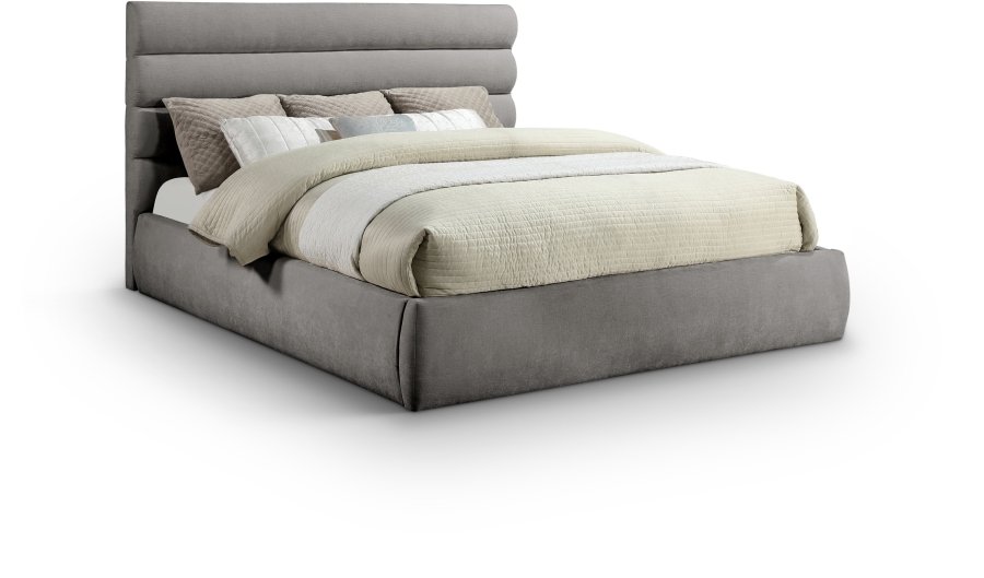40511.jpg Adam Chenille Fabric Upholstered Bed - Image 1
