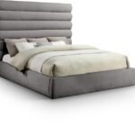 Adam Chenille Fabric Upholstered Bed