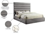 Adam Chenille Fabric Upholstered Bed - Image 10