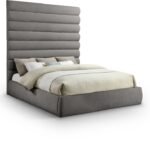 Adam Chenille Fabric Upholstered Bed