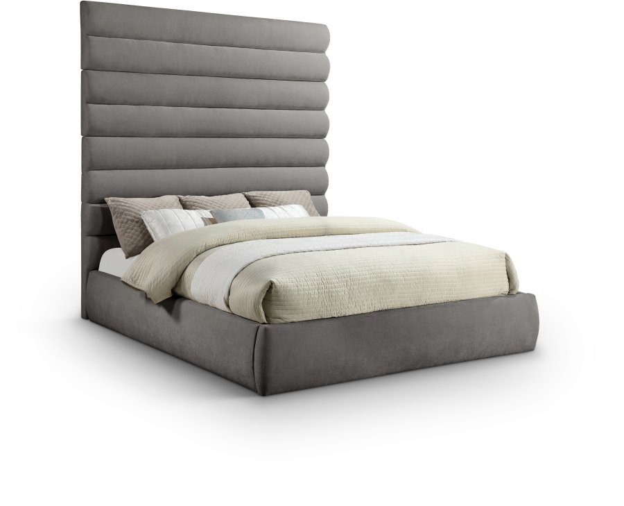 40513.jpg Adam Chenille Fabric Upholstered Bed - Image 1