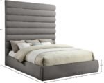 Adam Chenille Fabric Upholstered Bed - Image 9