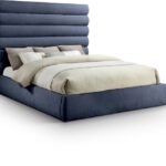 Adam Chenille Fabric Upholstered Bed