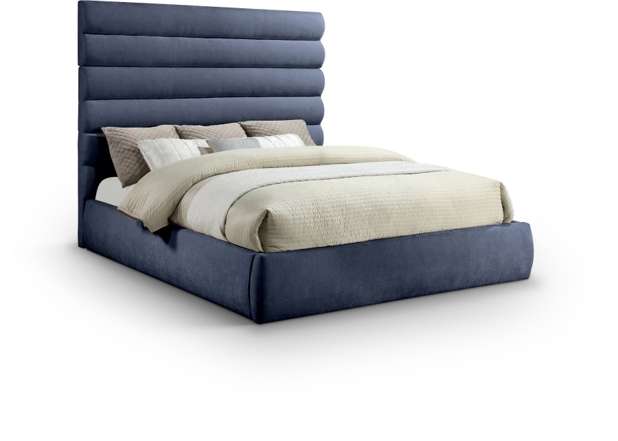 40525.jpg Adam Chenille Fabric Upholstered Bed - Image 1