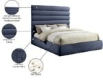 Adam Chenille Fabric Upholstered Bed - Image 10