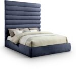 Adam Chenille Fabric Upholstered Bed