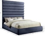 Adam Chenille Fabric Upholstered Bed - Image 9