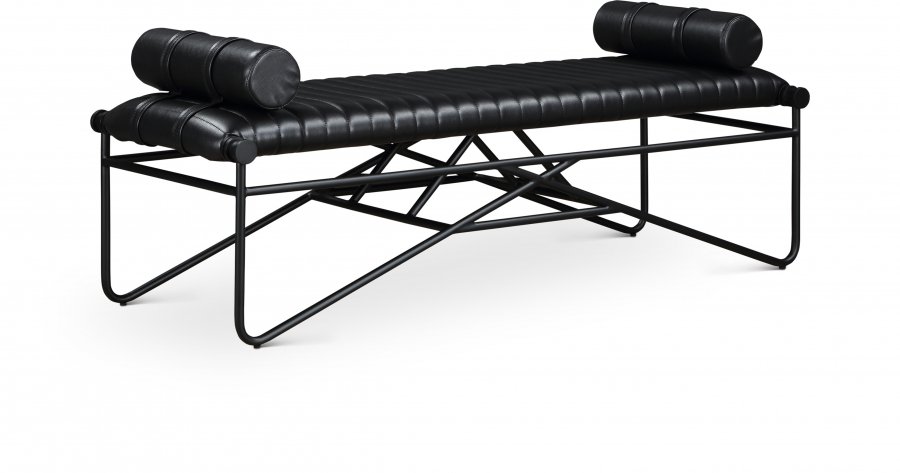 41013.jpg Gatsby Vegan Leather Upholstered Bench - Image 1