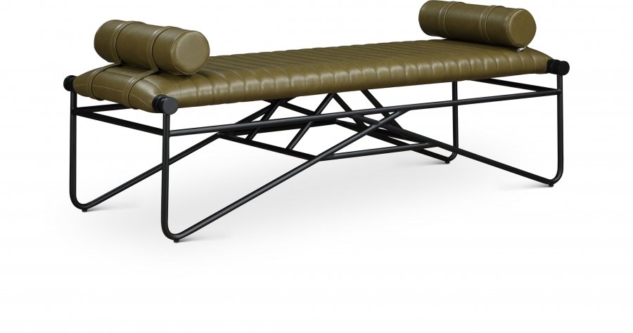 41016.jpg Gatsby Vegan Leather Upholstered Bench - Image 1