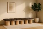 Pavilion Boucle Fabric Upholstered 12pc. Modular Bench - Image 2