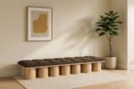 Pavilion Boucle Fabric Upholstered 14pc. Modular Bench - Image 2